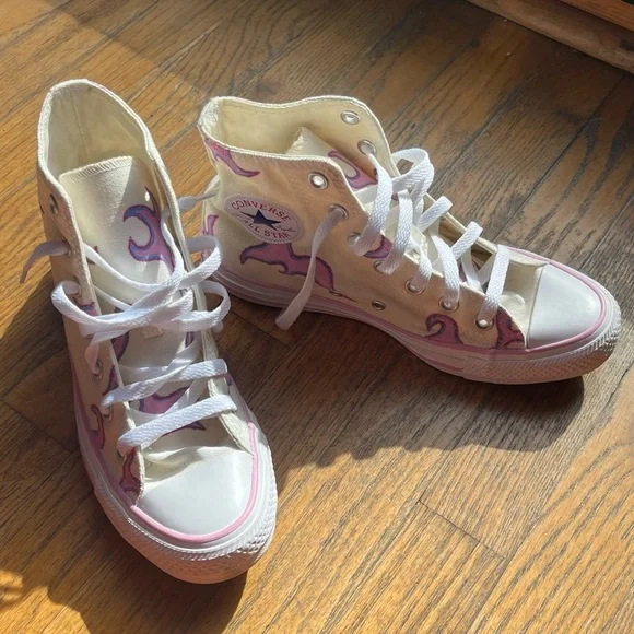 Converse all star chuck taylor pastel flame high tops - Picture 1 of 6